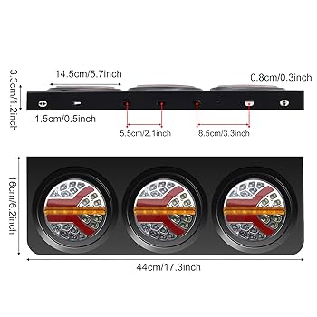トラック　テールランプ Amazon | Aoling 大型トラック テールランプ 24V、3連 ブレーキ